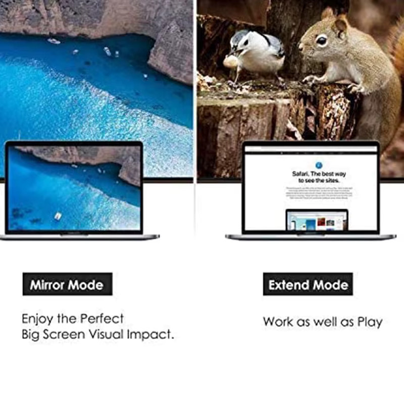 VBDWRM USB-C zu VGA Adapter in Schwarz für Macbook Pro Air Mini, Dell und HP, 1080P Auflösung, Thunderbolt 3 und USB 3.0 kompatibel - Bild 3