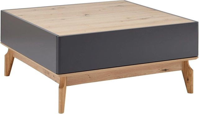 Bessagi Home Couchtisch Fosco Quadratisch in Grau und Eiche Echtholz B/T/H: 80 x 80 x 38 cm - Bild 1