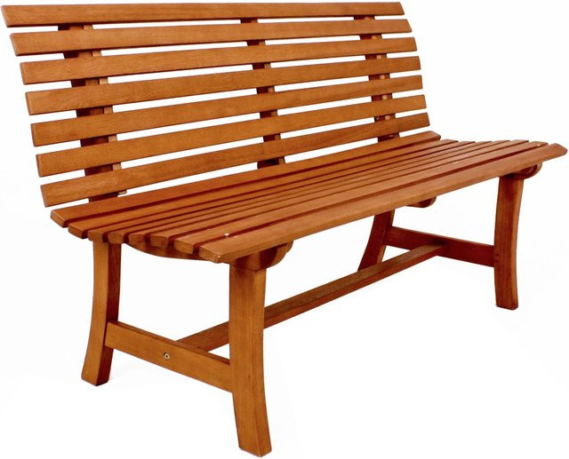 Garden Pleasure Gartenbank aus Eukalyptusholz, 3-Sitzer, Braun, B/H/T: 140 x 82 x 61 cm - Bild 1