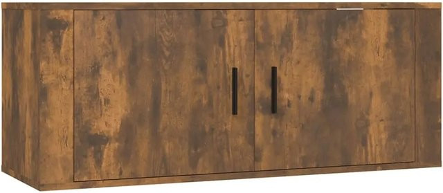 vidaXL TV-Wandschrank aus Holzwerkstoff in Räuchereiche, Braun, B: 100 cm, T: 34,5 cm, H: 40 cm - Bild 1