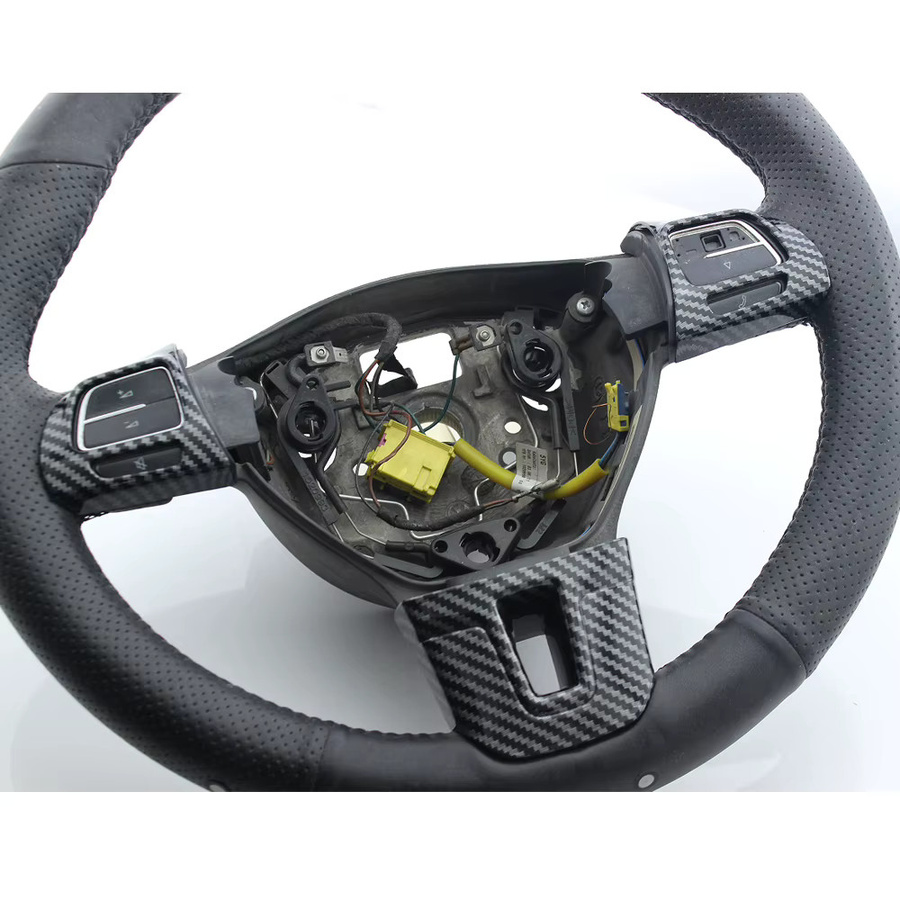 Lenkradabdeckung Zierleiste für VW Golf Mk6 Passat B7 CC EOS Tiguan Jetta Touran Sharan Caddy in Schwarz von A Little Change - Bild 2