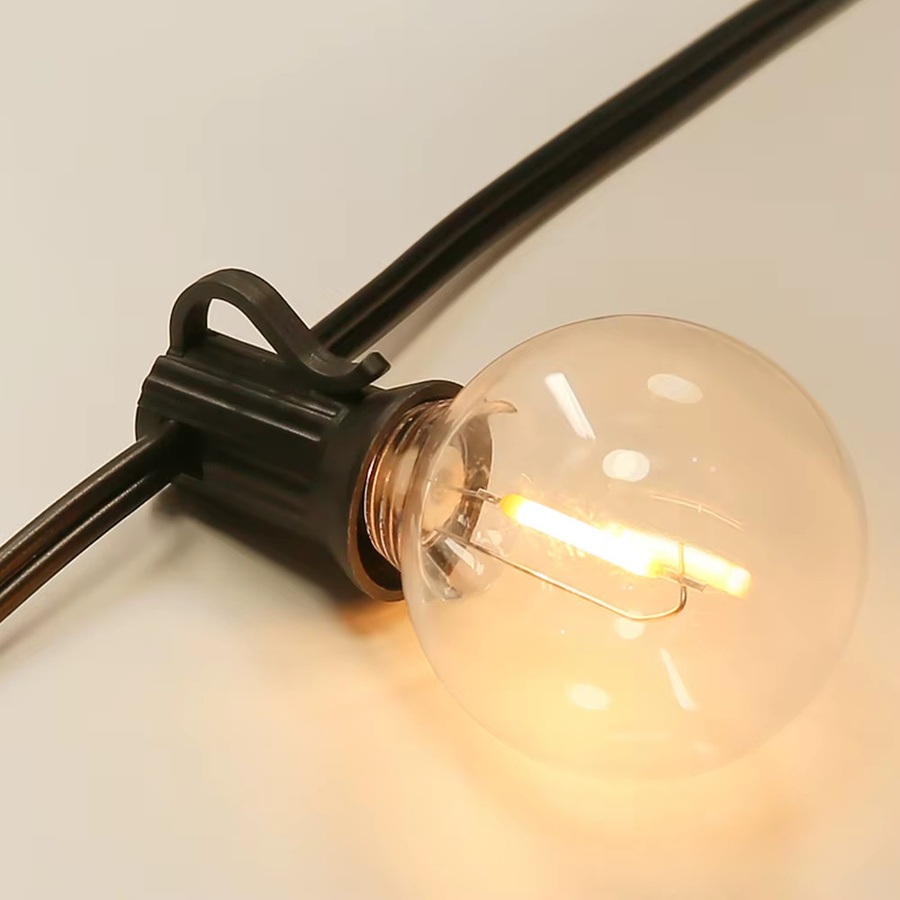 G40 LED Lichterkette mit bruchsicheren Globus-Glühbirnen für den Innenbereich, 220V EU-Stecker, transparent - Bild 3