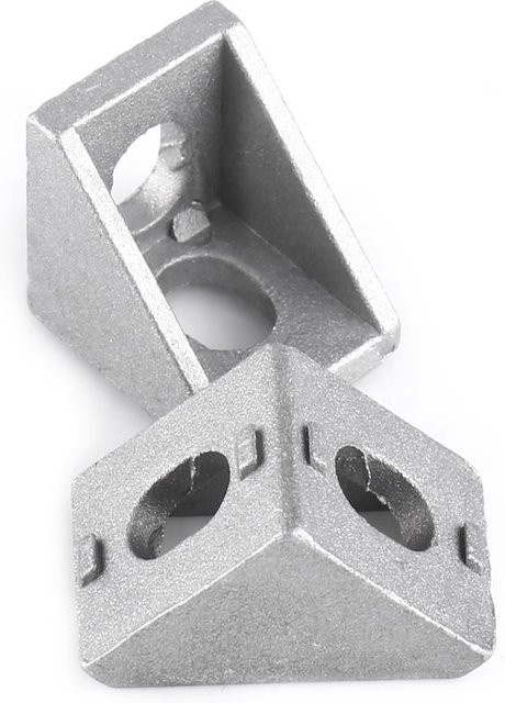 10 Stück L-Form Ecke Halterung aus Aluminiumlegierung in Silber, rechter Winkel Klammer Verschluss 20x20mm - Bild 1