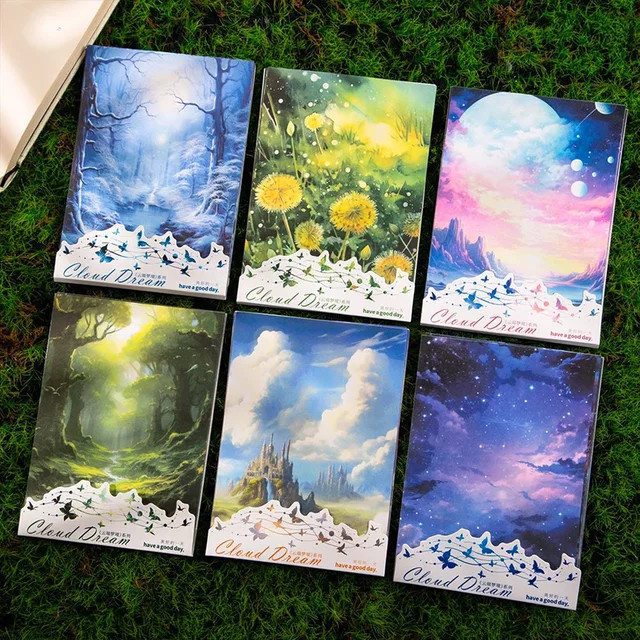 Cloudy Dreams Series Dekorative Aufkleber Multicolor, 15 Blatt Scrapbooking Material für Tagebuch, Album und Planer - Bild 1