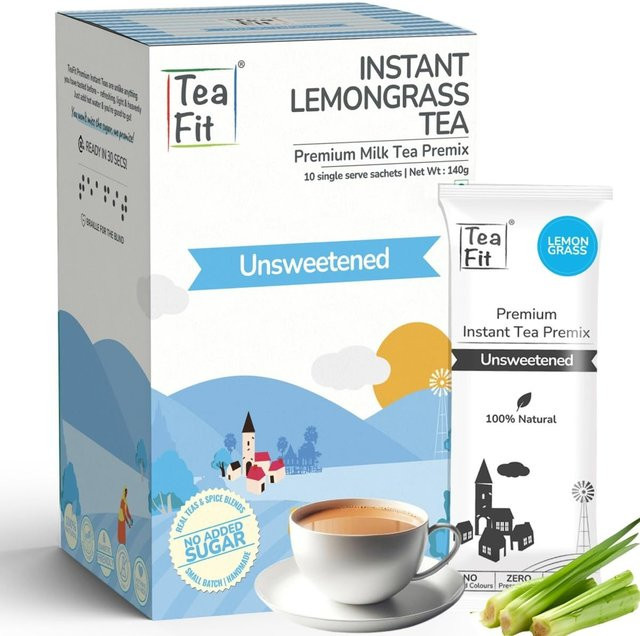 TeaFit Instant Zitronengras Tee Premix, 10 Beutel, 140g - Bild 1