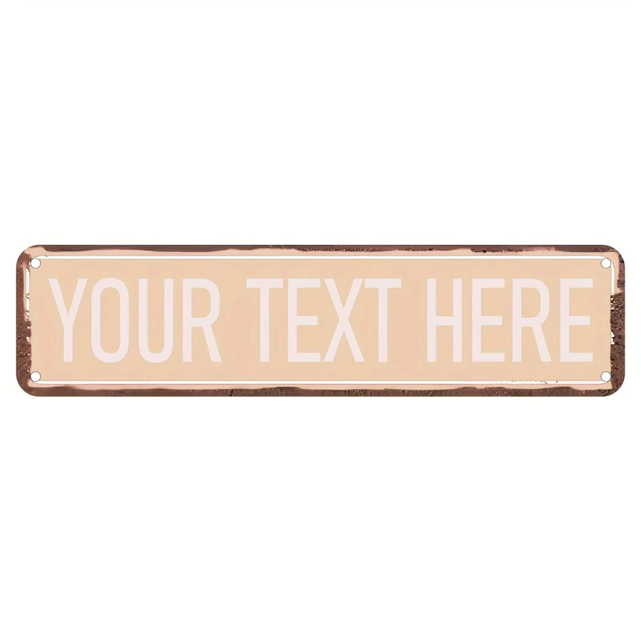 Personalisiertes Straßenschild von CIFBUY als individuelles Namensschild zum Aufhängen für Innen und Außen, Vintage-Design aus Metall, Breite: 40,64 cm, Höhe: 10,16 cm - Bild 2