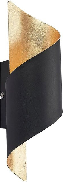 Lindby Wandleuchte Desirio Modern Schwarz aus Metall, 1-flammig, E14 - Bild 1