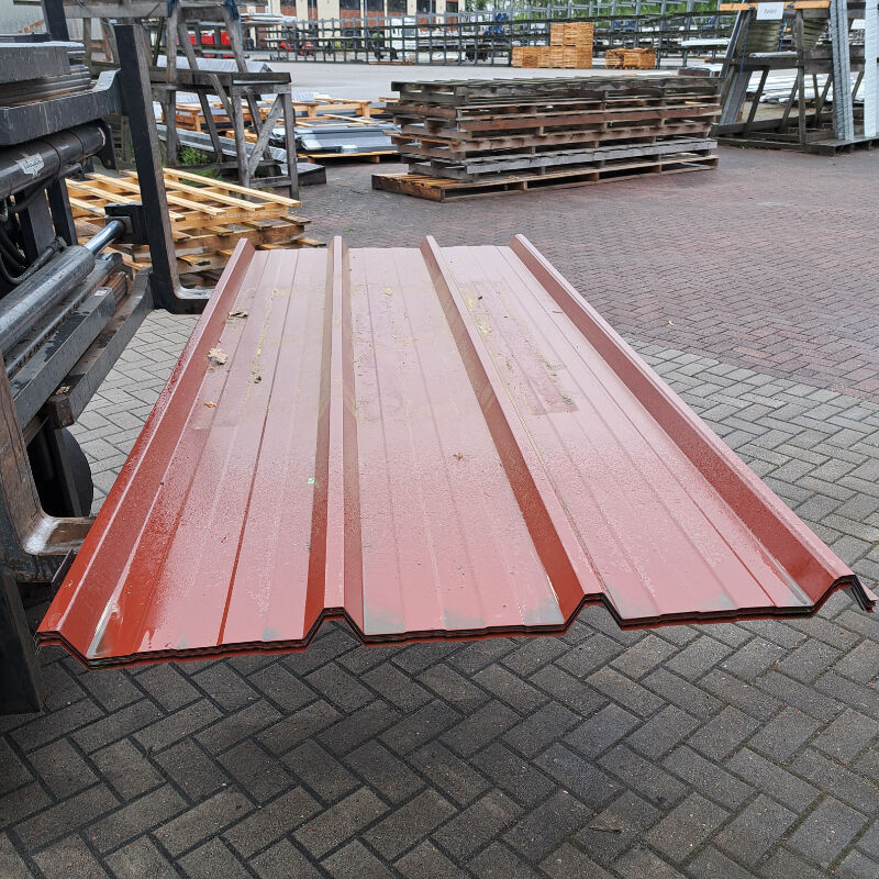 Trapezblech Dach Friedrich von Lien AG Rotbraun RAL 8012 pulverbeschichtet Länge: 2,50 m - Bild 1