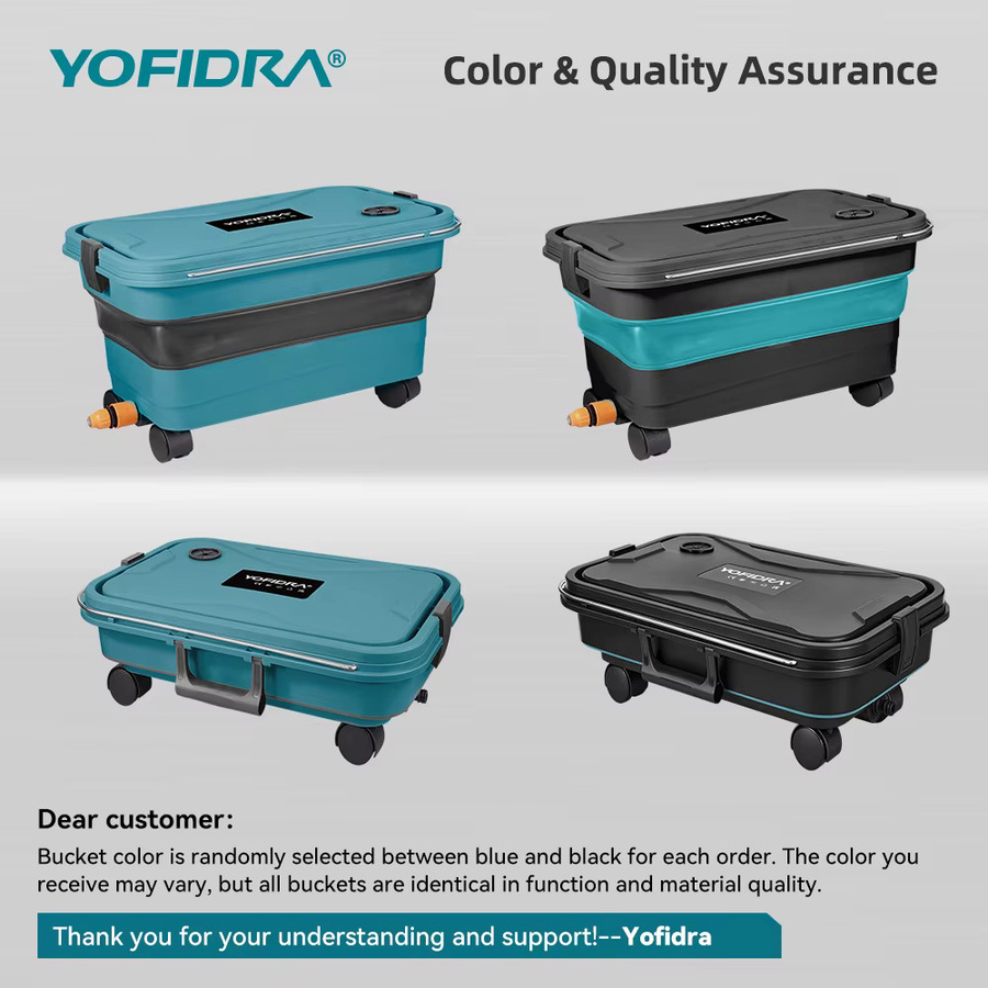 YOFIDRA 6-in-1 Hochdruck-Elektro-Wasserspritzpistole Auto-Gartenreiniger mit 22L Wassereimer für Makita LXT Akkus - Bild 3