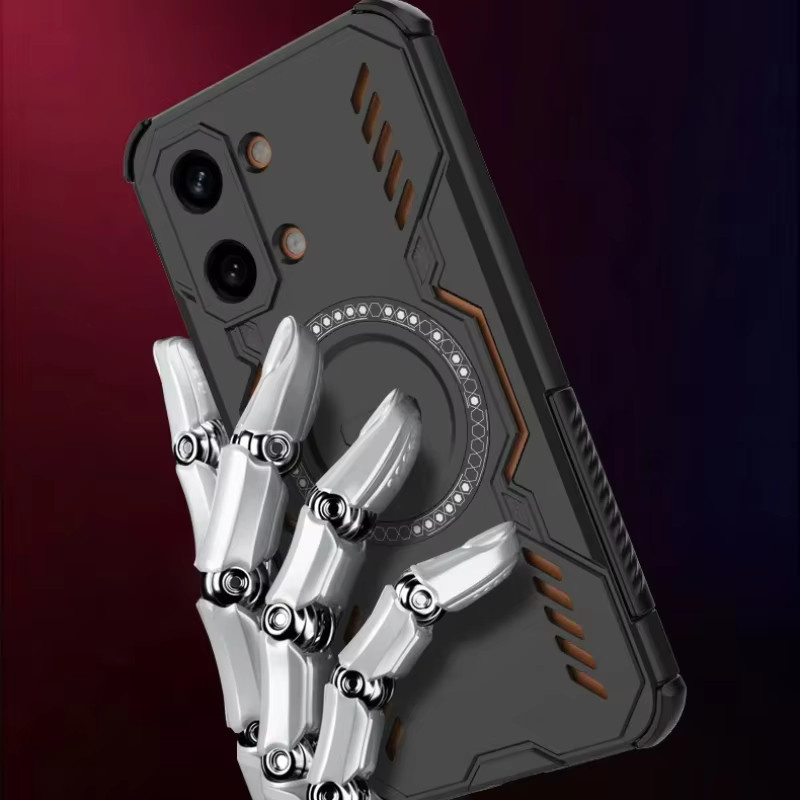 Magnetische stoßfeste Schutzhülle für Xiaomi POCO X8 Pro Max M8 Pro X7 Pro in Schwarz mit Wärmeableitungs-Hohlhülle - Bild 4
