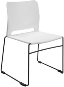 Topstar Besucherstuhl VISIT LITE, stapelbar, Kunststoff und Stahl, weiß/schwarz, B: 44 cm, T: 41 cm, H: 45 cm - Bild 1