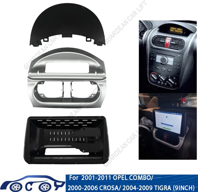 Android GPS Stereo-Player Autoradio-Faszie für Opel Combo, Corsa und Tigra (2001–2011), 9 Zoll 2 Din Dash Rahmen - Bild 1