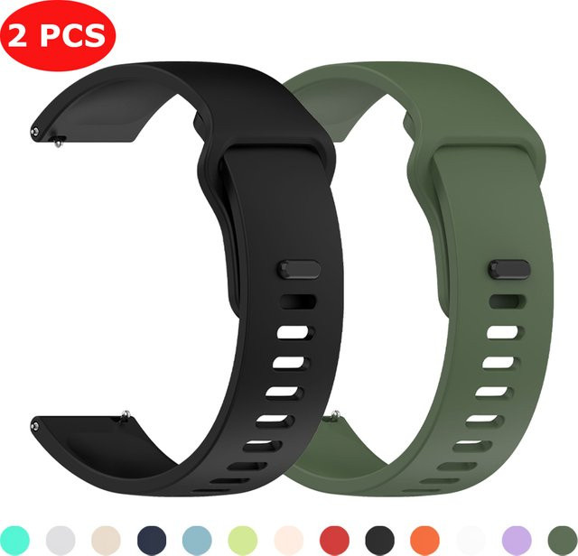 Xiaomi Uhrenarmband Silikon, 22mm, Schwarz, Unisex - Bild 1