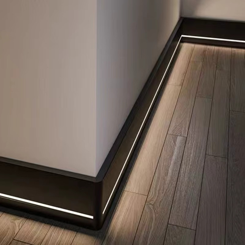 Khelse LED-Aluminiumprofil für Boden- und Wandsockel, Silber, H: 10 cm, B: 16 cm, T: 8 cm - Bild 4
