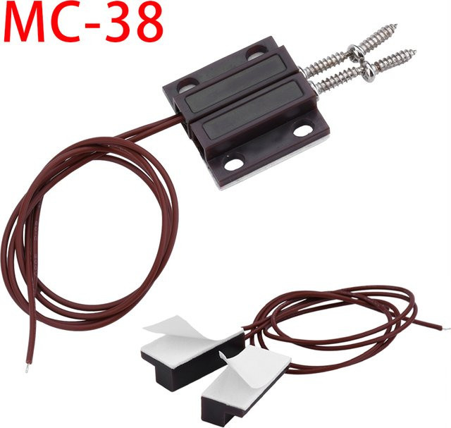 DIY NOW MC-38 Magnetischer Tür- und Fenstersensor Mikroalarm-Reedschalter Schwarz für Hausalarmsysteme - Bild 1