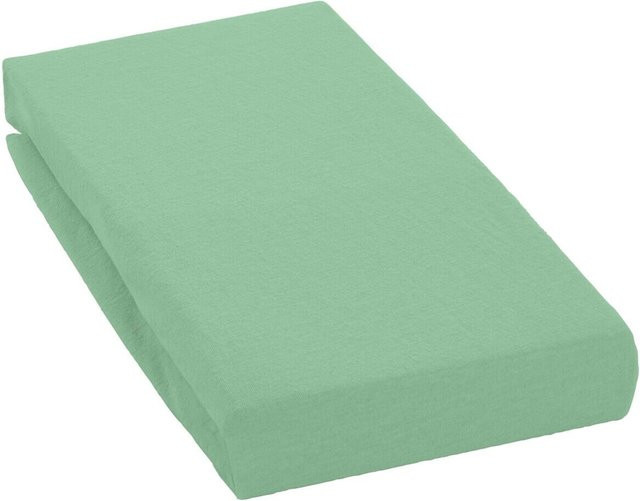 Sensation Spannbetttuch aus Jersey in Grün, atmungsaktiv und bügelfrei, Oeko-Tex Standard 100 - Bild 1