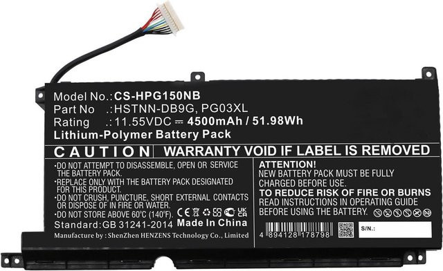 CoreParts Akku für HP Notebook, Schwarz (MBXHP-BA0305) - Bild 1