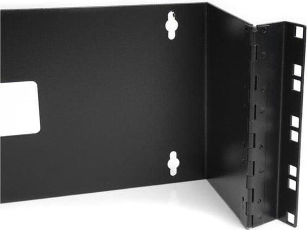 StarTech.com Patchpanel-Halterung mit Scharnier zur Wandmontage, 4 HE, 48,30 cm (19 Zoll), Schwarz, WALLMOUNTH4 - Bild 2