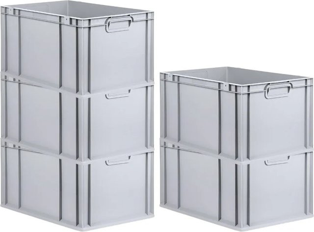 PROREGAL SparSet 5x Eurobox NextGen Grip in Grau, H x B x T: 32 x 40 x 60 cm, 65 Liter - Bild 1
