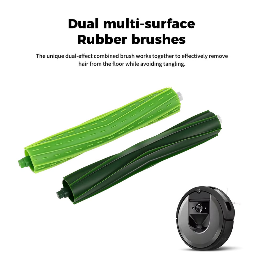 WINDNINJA Hauptseitenbürste und Filter Ersatzteil-Set für iRobot Roomba I3 I4 I6 I7 I8 E5 E6 E7 Serie - Bild 3