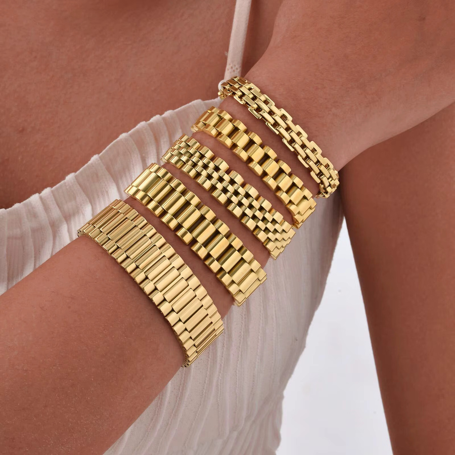 Vnox Armband, Edelstahl, Gold, Unisex - Bild 2