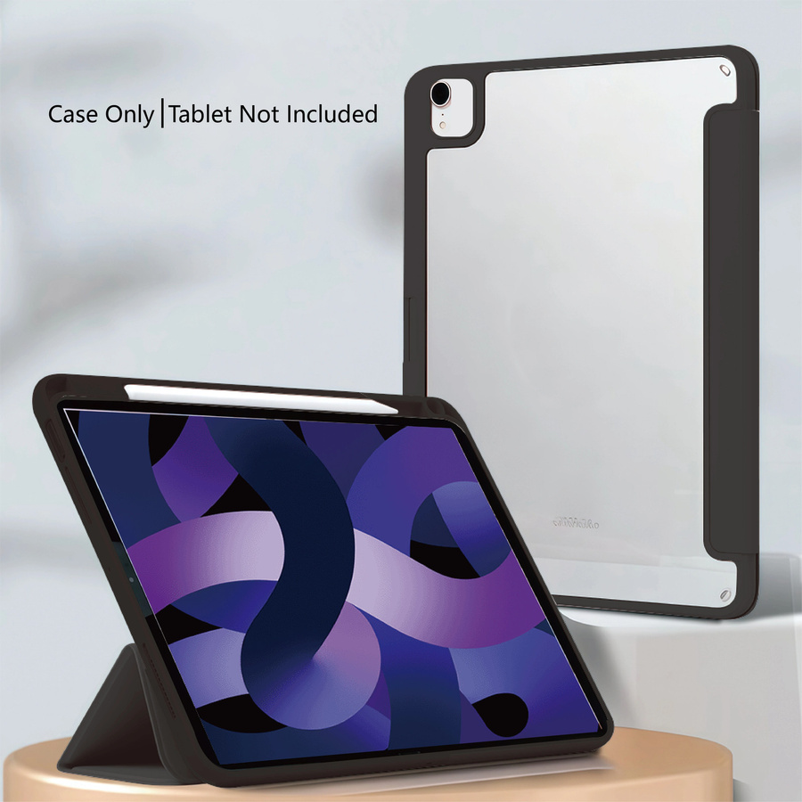 Chenxiaotong Klare Acrylhülle für iPad Air 4/5/6/7 und iPad Pro 11 Zoll 1./2./3./4. Generation mit Stiftschlitz und automatischer Sleep/Wake-Funktion in Transparent oder Schwarz - Bild 2