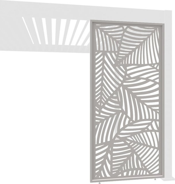 Weide Dekorative Wand für Pergola aus Aluminium in Ivory Sand, Breite: 93 cm - Bild 1