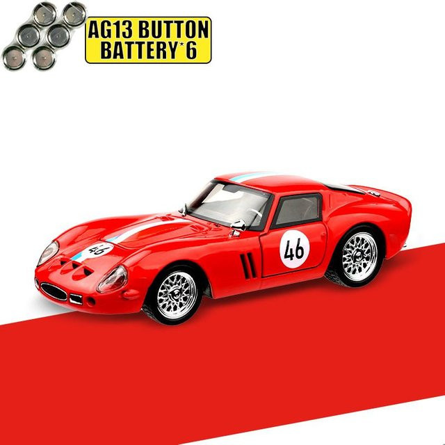 Linyi toy car 250 Gto Langstrecken-Rennwagen, Modellauto, 1:32, Metall, Rot, ab 18 Jahre - Bild 1