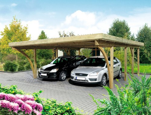 Mr. GARDENER Doppelcarport Köln 2 in Braun aus Holz und Metall, B/T/H: 604 x 760 x 240 cm - Bild 1