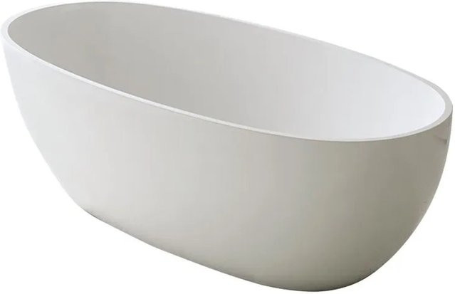 360Home Acryl Badewanne TW7507120 einteilig oval in Weiß mit Apron B/T/H: 120 x 69 x 55 cm - Bild 1