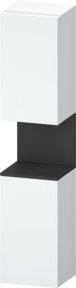 Duravit Hochschrank Qatego in Grau und Weiß mit LED-Beleuchtung und Glastüren, B/T/H: 40 x 36 x 176 cm - Bild 1