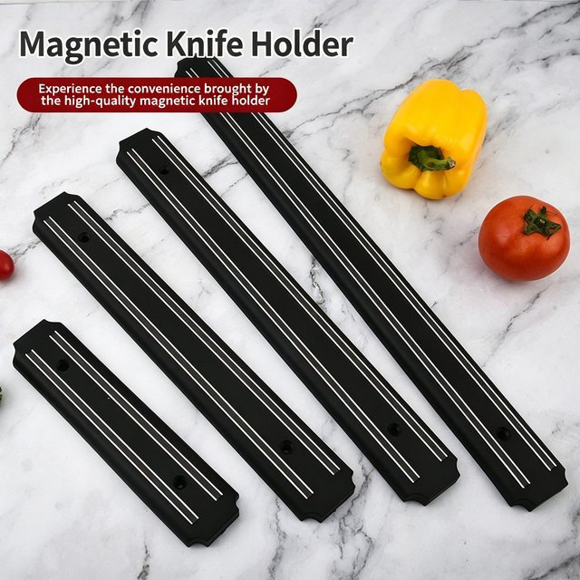 RSCHEF Magnetischer Messerhalter aus Edelstahl zur Wandmontage in Silber oder Schwarz - Bild 1