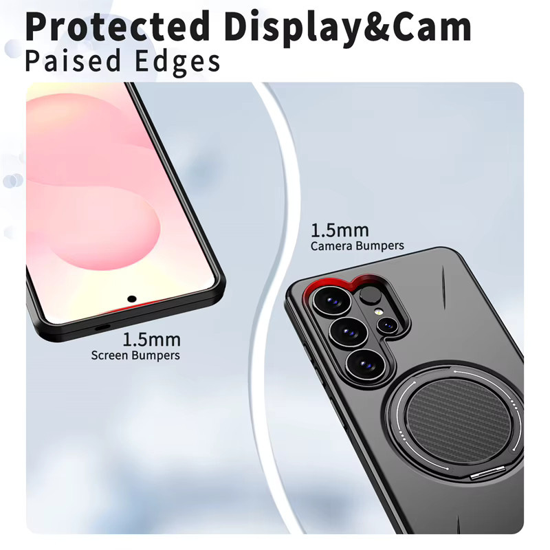 Magnetische 360 Grad Handyhülle für Samsung Galaxy S26 Ultra S25 Edge S24 FE S23 Plus S26+ mit MagSafe Kompatibilität in Schwarz und Lila - Bild 5