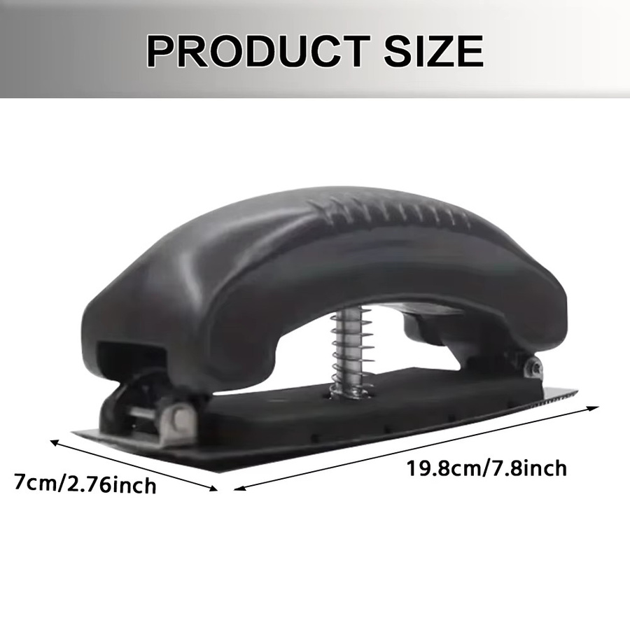 Multifunktionales verstellbares Trockenschleifbrett in Schwarz, rechteckiger Federschleifpapierhalter für Karosseriearbeiten und zum Schleifen von Holz oder Farbe, B/H: 198 x 70 mm - Bild 2