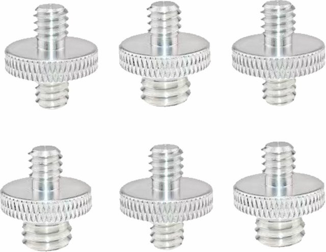 Universeller Kamera-Konvertierungsschrauben-Stativadapter Silber, 1/4 Zoll auf 1/4, 3/8, M5 und M8 Stecker für Fotografie und Videografie - Bild 1