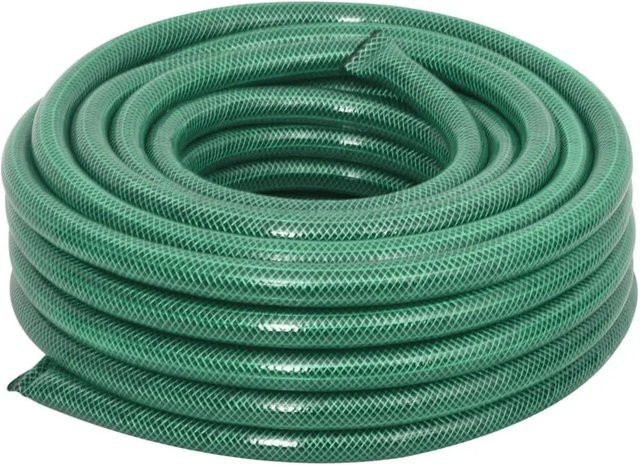 vidaXL Gartenschlauch-Set aus grünem PVC mit Armaturen, Sprühdüse und Schnellkupplung, Länge: 10 m, Durchmesser: 19 mm - Bild 1