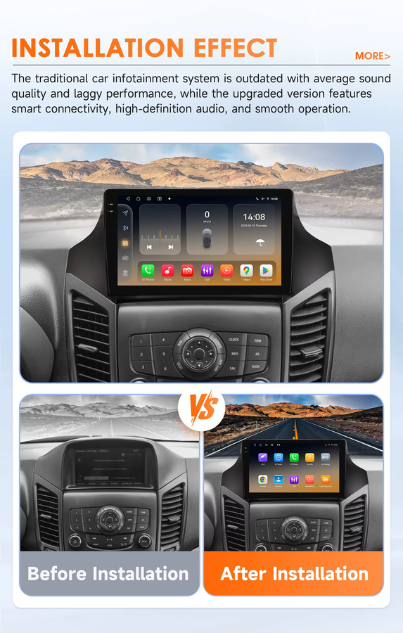 Hizpo Android 14 Stereo Multimedia Player für Chevrolet Orlando 2010-2018 mit QLED Display, GPS, 4G, CarPlay und 360 Kamera Unterstützung in Schwarz - Bild 2