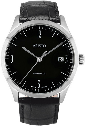Aristo Vollmer Armbanduhr, Automatik, Edelstahl, Schwarz, 38,5 mm, Unisex - Bild 1