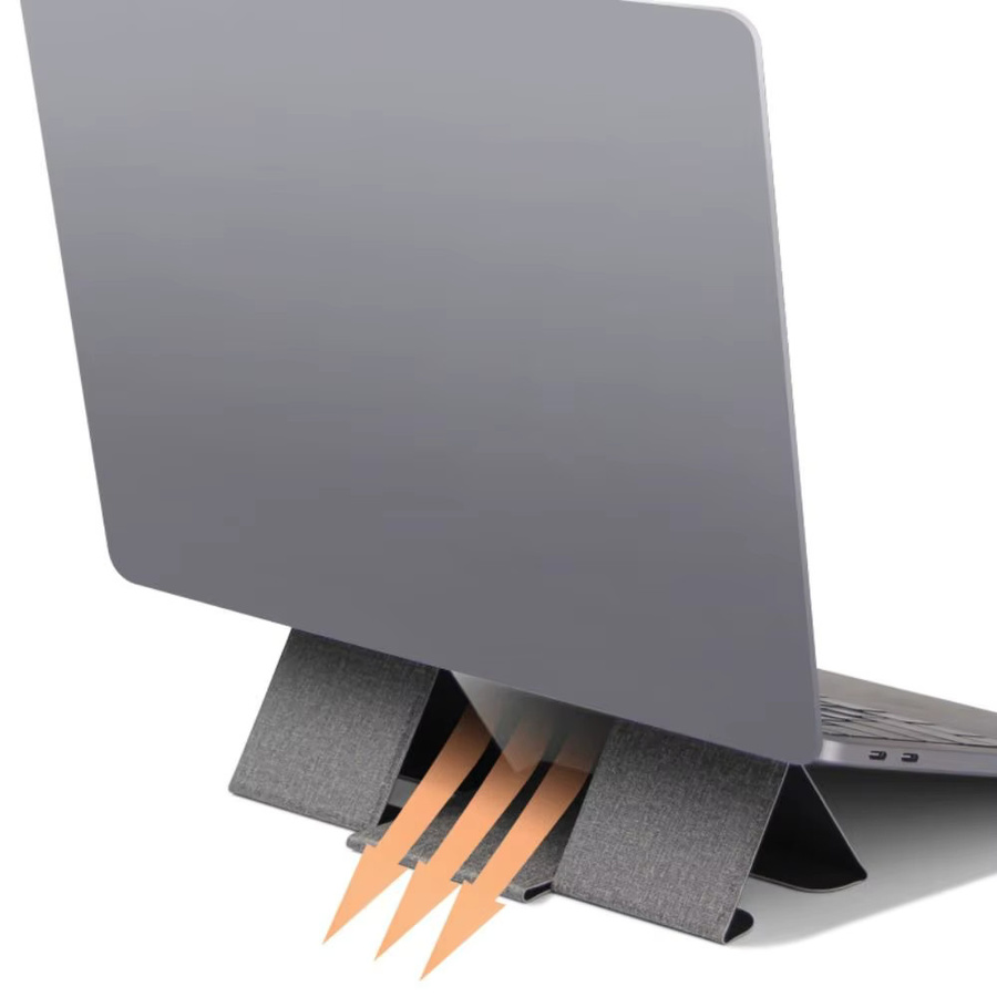 DITIPOO Faltbarer Tablet und Laptop Ständer aus PU in Grau für 12,5 bis 16 Zoll - Bild 4