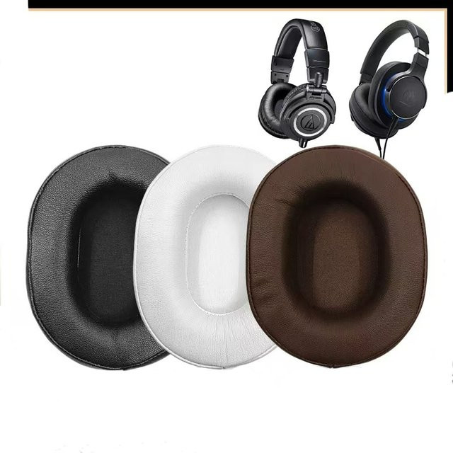 Ersatz-Ohrpolster in Schwarz für Audio-Technica ATH-M50x, ATH-M40x, ATH-M30, ATH-MSR7 und ATH-MSR7BK Kopfhörer - Bild 1