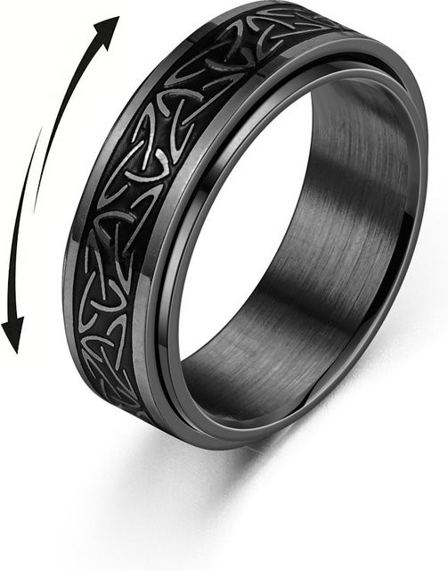 yiustar Ring, Keltischer Knoten Rune, Edelstahl, Herren - Bild 1