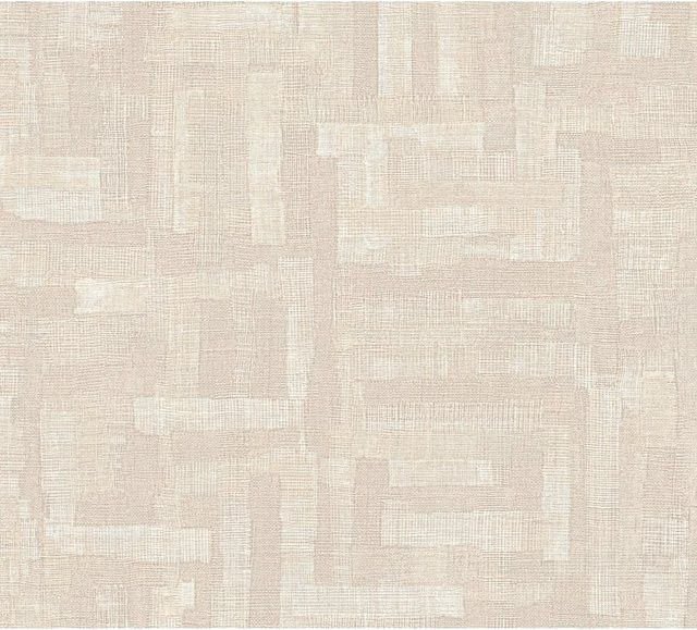 A.S. Création Vliestapete Holzblock Ethno in Beige mit abstraktem Muster, FSC-zertifiziert, Breite: 0,53 m, Länge: 10,05 m - Bild 1