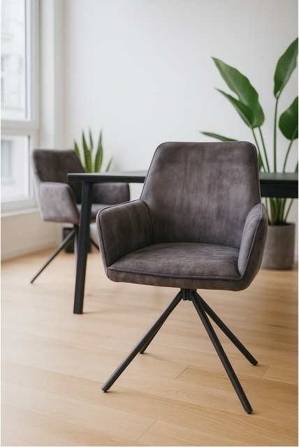 Möbel Direkt Online Armlehnstuhl Carola Modern Stoff 2er Set - Bild 1