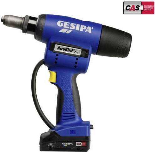 Gesipa AccuBird Pro Akku-Blindniet-Setzgerät in Blau mit 1 Li-Ion Akku 18V 2,0 Ah und Ladegerät in L-Boxx - Bild 1