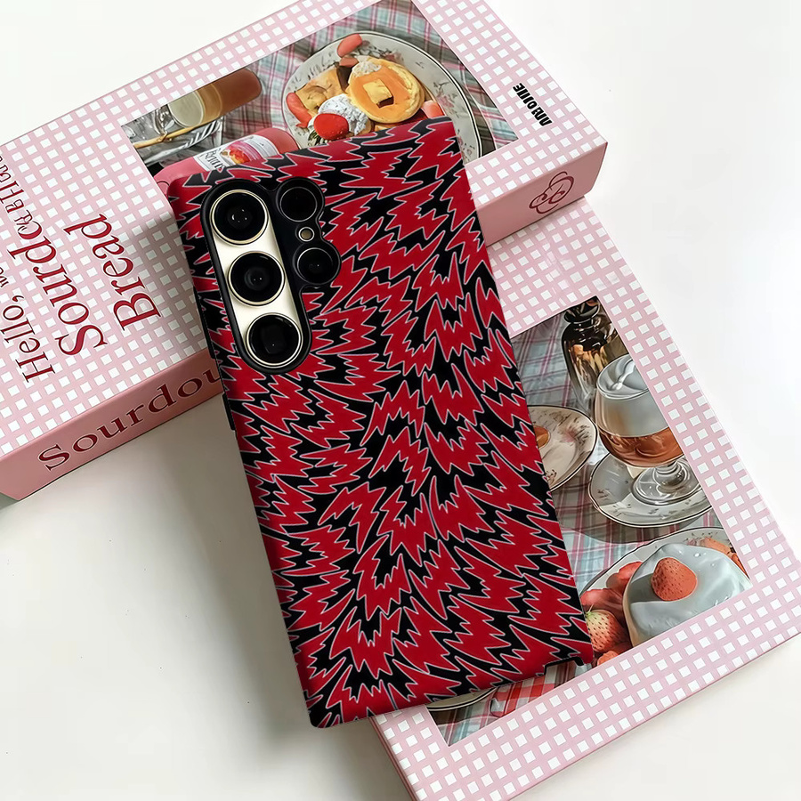 Stoßfeste Doppelschicht Handyhülle Roter Blitz für Samsung Galaxy S25 Ultra, S24 und S23 Ultra Plus - Bild 3