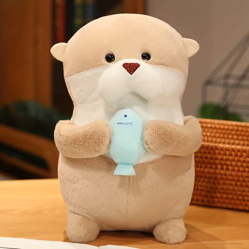 Kawaii Otter-Plüschtiere, braune Meerotter-Kuscheltiere, Plüschtiere - Bild 2