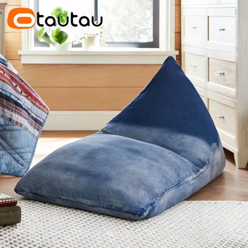 OTAUTAU Sitzsackbezug SF573 aus Baumwoll-Denim in Blau - Bild 4