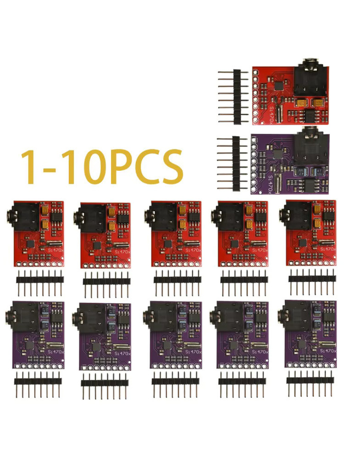 Si4703 FM-Radio-Empfänger-Modul mit RDS und I2C-Schnittstelle für Arduino, ESP32 und Raspberry Pi, Farbe: Lila - Bild 3