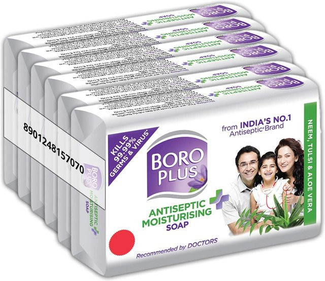 Boroplus Antiseptische Badeseife mit Aloe Vera, 6 x 125 g - Bild 1