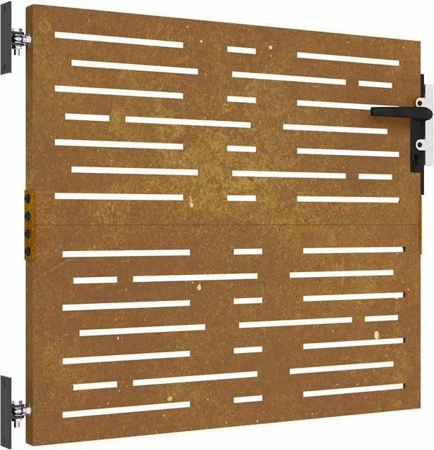 vidaXL Gartentor aus Cortenstahl in Rost-Optik mit quadratischem Design, B/H: 85 x 100 cm - Bild 1